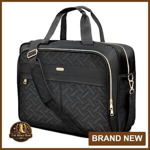 17 Inch Laptop Messenger Bag with Padded Compartment & Luggage Strap